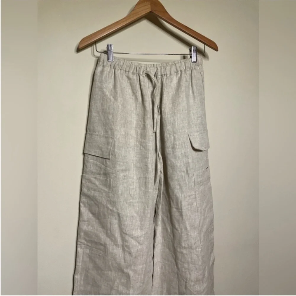 Reformation Ethan Linen Pant in Oatmeal